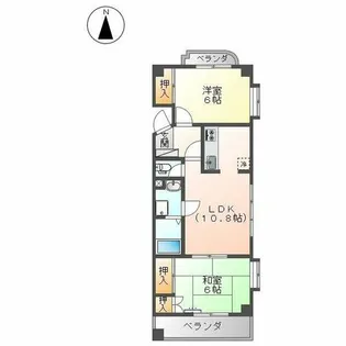 OVEST【4A号室】の間取り