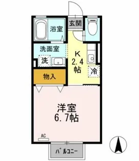 ヴィブレ・S【102号室】の間取り