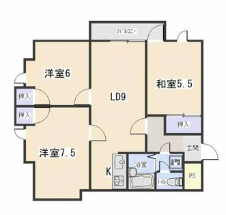 イーストガーデン杉の木館【301号室】の間取り