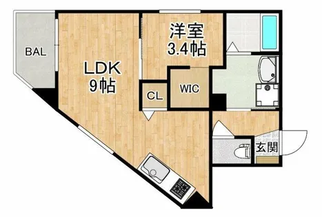 REGALEST堺初芝【1階】の間取り