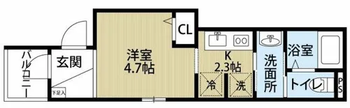 アステール【3階】の間取り