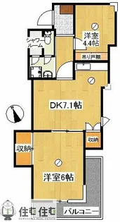 マリンハイツ【3A号室】の間取り