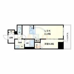 DAIYA STORK 阿波座【4階】の間取り