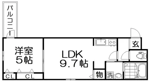 ドミール玉江【3階】の間取り