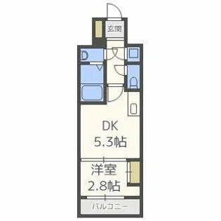 SERENiTE本町reflet【11階】の間取り