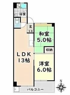 愛知県名古屋市瑞穂区内浜町【マンション】の間取り