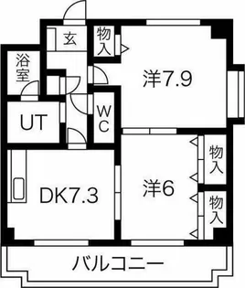 フェリオカンノンジⅠ【3階】の間取り