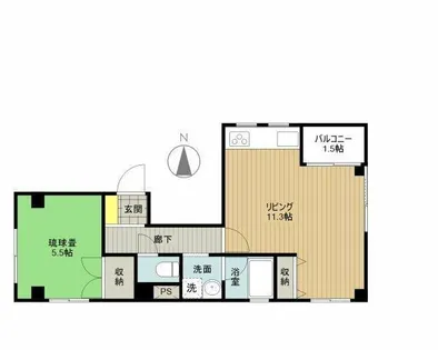 田井ビル【4階】の間取り