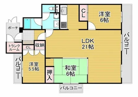 イトーピア桜坂【701号室】の間取り