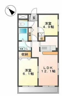 愛知県清須市西田中蓮池【アパート】の間取り