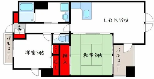 STムアナ【4階】の間取り