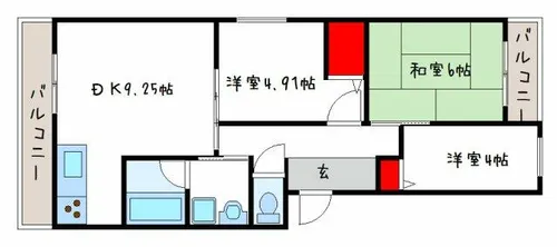 ファーストレジデンス平野【4階】の間取り