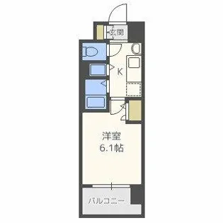 プレサンス天満橋アンジェ【7階】の間取り