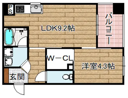 Gluck芥川【5階】の間取り