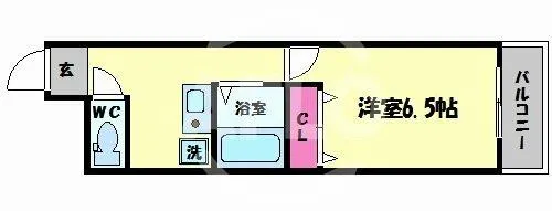 CITY SPIRE上本町【5階】の間取り
