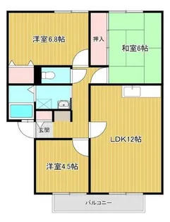 サンパレスMARUNI A棟【202号室】の間取り