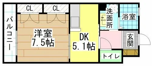 REZIA小倉【4階】の間取り