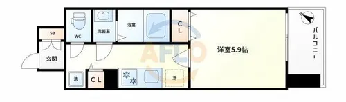 ジオエント福島野田レジデンス【15階】の間取り