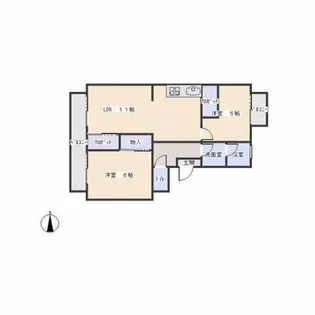 グランドゥール須田【208号室】の間取り