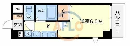 メゾンシティ鷺洲【8階】の間取り