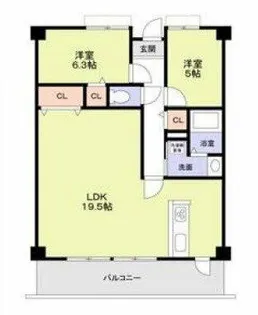 ユンヌ・ホワイエ【3階】の間取り