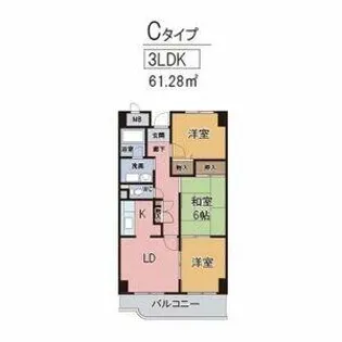 ロサノS北豊中【1階】の間取り