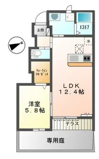 プランドールメゾン【1階】の間取り