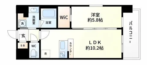 グランカーサ新大阪SOUTH【9階】の間取り
