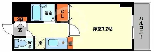 エクシード弁天Ⅱ【7階】の間取り