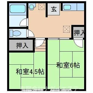 ハイツハリマ【203号室】の間取り