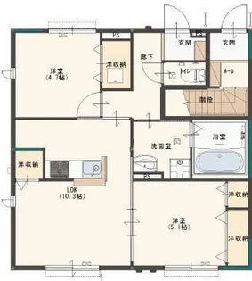 ラシーネ南山Ⅱ【101号室】の間取り