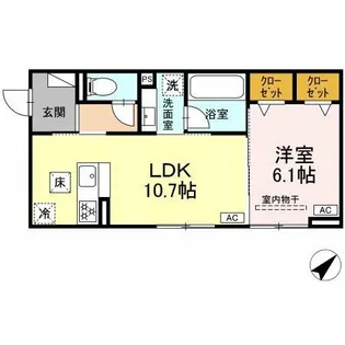 レユスィール【1階】の間取り