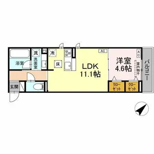 レユスィール【1階】の間取り