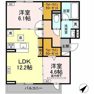 レユスィール【1階】の間取り