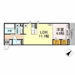 レユスィール【2階】の間取り