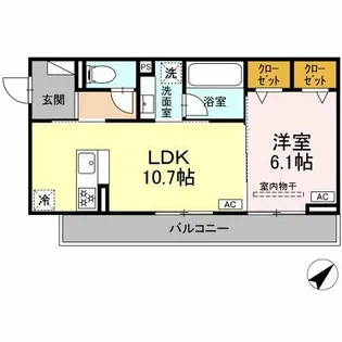 レユスィール【3階】の間取り