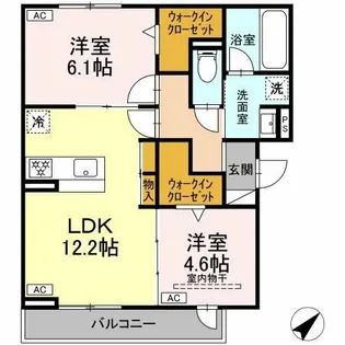 レユスィール【3階】の間取り