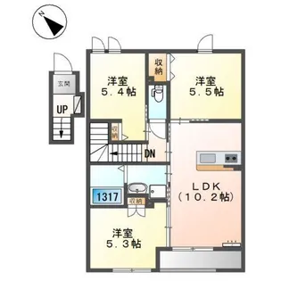 サンモール金ヶ崎【2階】の間取り