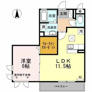 ファビュラス松下【103号室】の間取り