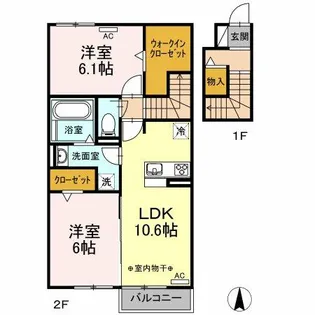 ルミエール増田【2階】の間取り