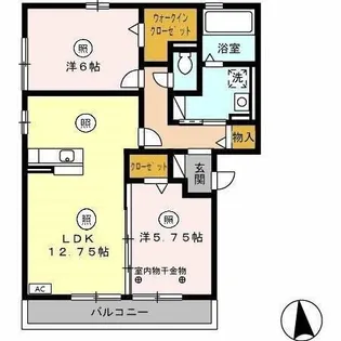 グラン アルジャン【302号室】の間取り