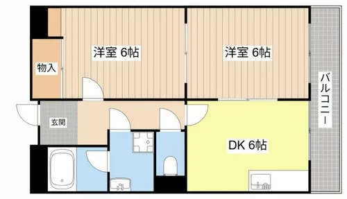 ハイツアトバンス【12号室】の間取り