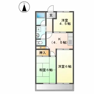 タカネハイツ【2階】の間取り