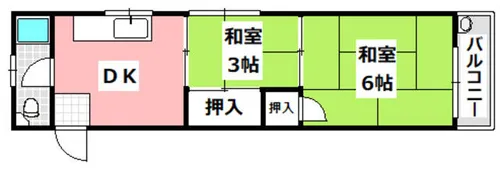 コーポ桜ヶ丘【202号室】の間取り