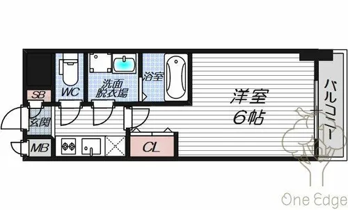 エスリードレジデンス梅田フロント【6階】の間取り