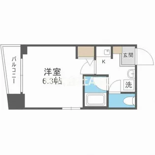 エイペックス大手通【1104号室】の間取り