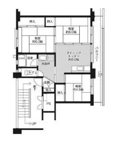 ビレッジハウス三原【1-105号室】の間取り