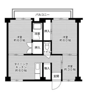 ビレッジハウス東二見【6-105号室】の間取り