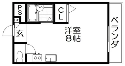 シャンテー中宮2【4階】の間取り