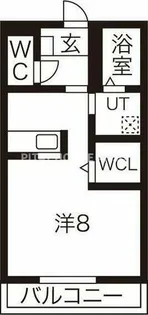 ジュネス八ツ面G棟【2階】の間取り